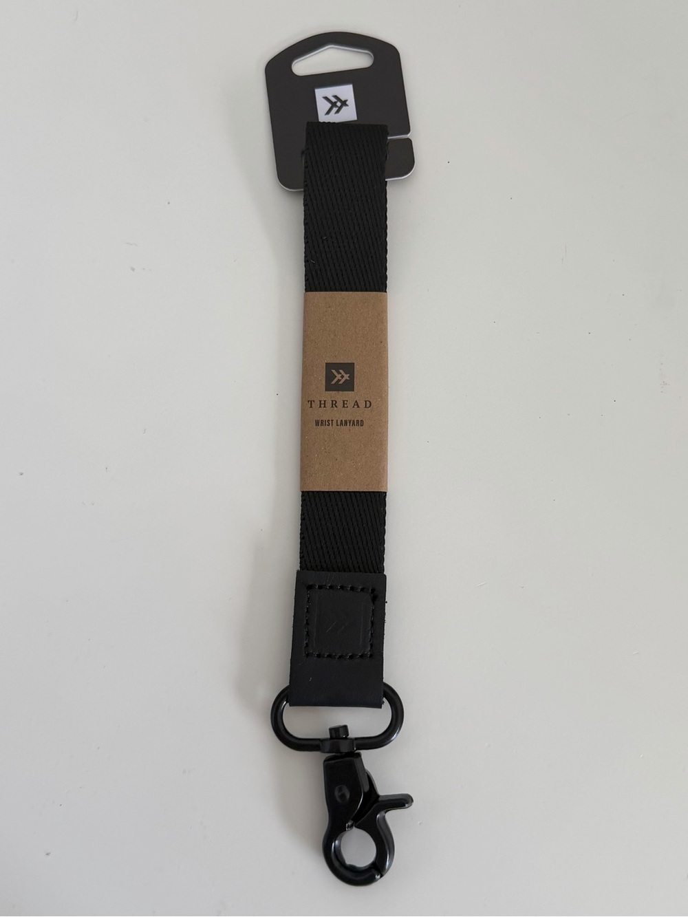 Thread Wrist Lanyard Strap in Black